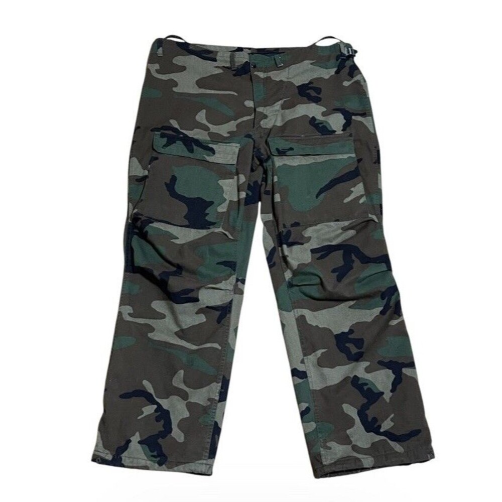 US Military Issued Chemical Protective Cargo Pants Green Camo Sz M 42x30”